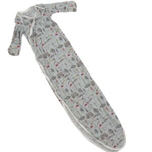 Copper Pearl Hook Fishing Print Knotted Baby‎ Gown Newborn Sleeper